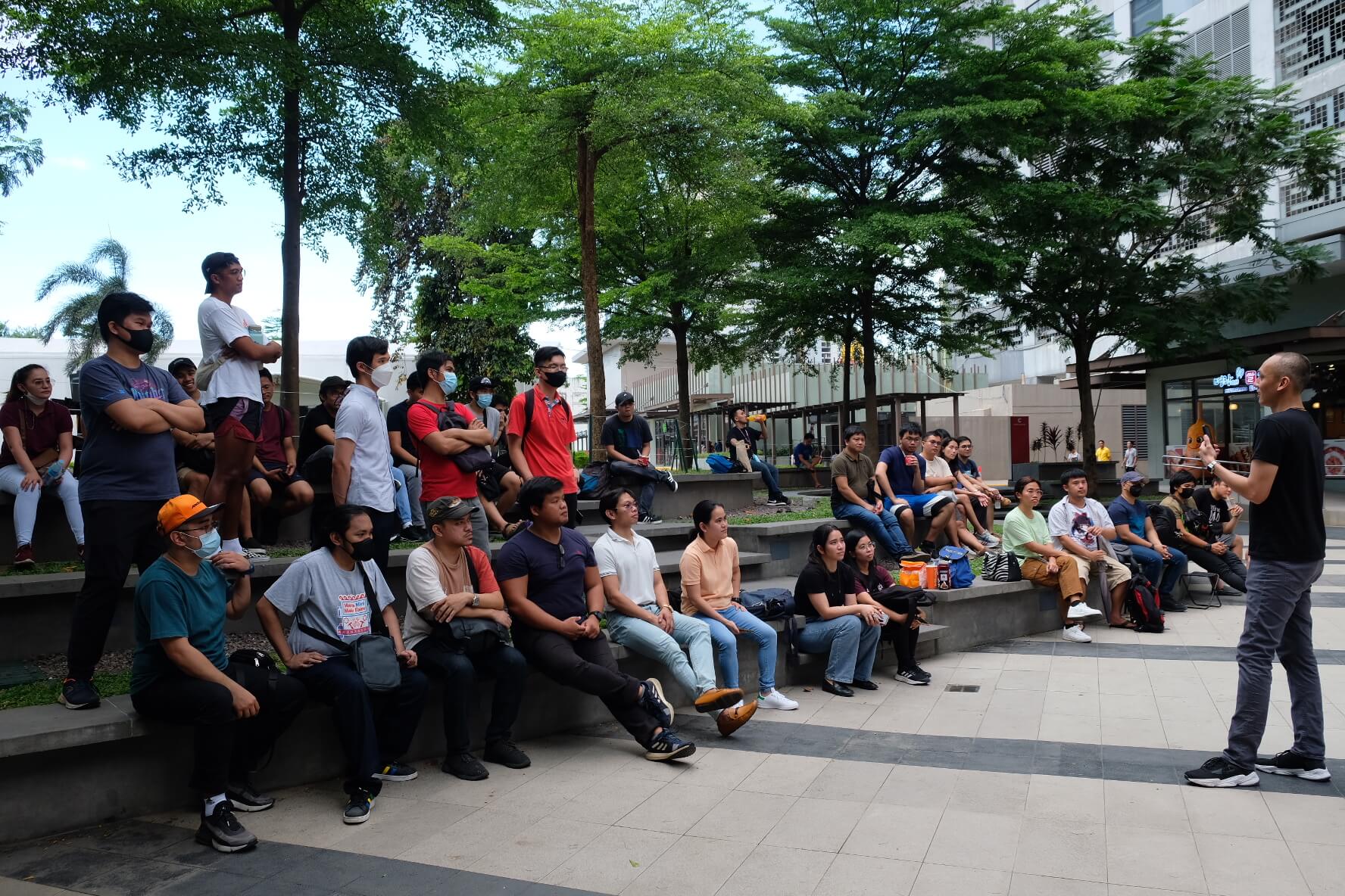 Kuya Dev sharing his insights during a meetup